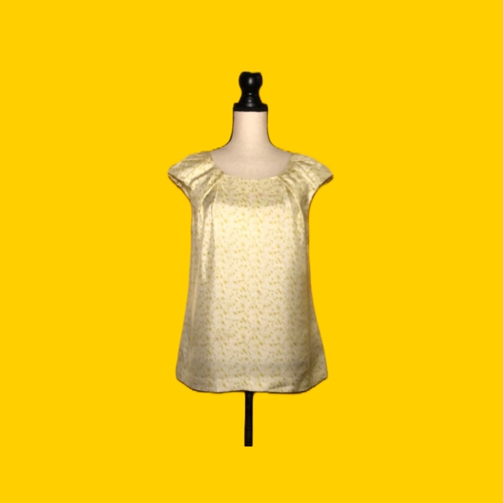 MARTIN+OSA silk cap sleeve blouse